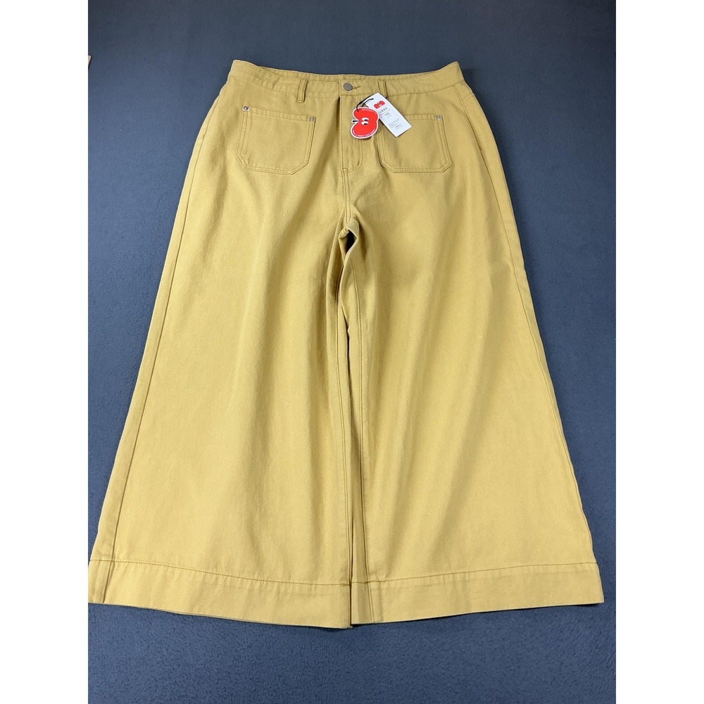 Cider Wide Leg Pants in Mustard Yellow